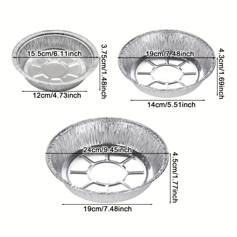 45 Disposable Aluminum Pie Trays 7in Round Tin Foil Baking Trays for Parties - Image 3