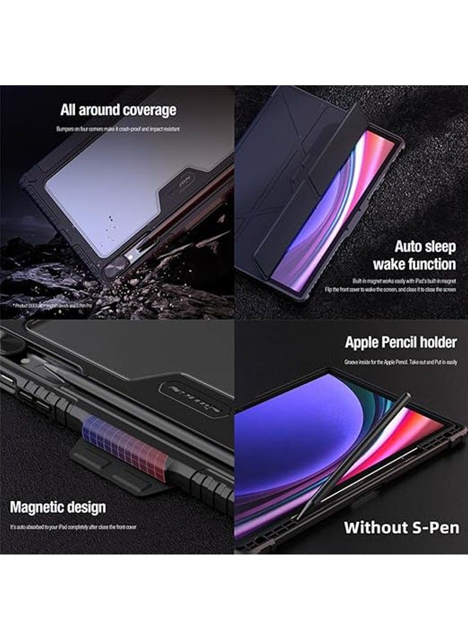 general Compatible with Samsung Galaxy Tab S9 Ultra Case 14.6 Inch Leather Case Pro Multi-Angle Folding Style for Galaxy Tab S9 Ultra Case - Image 4