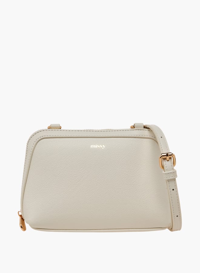 MISSY Women Panelled Crossbody Bag with Detachable Strap and Zip Closure  - Image 1