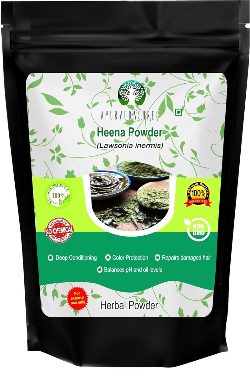 AYURVEDASHREE Natural  Pure Henna Lawsonia Inermis 50 Gm  Triple Sifted Red Hair Color  No Chemicals or Additives
