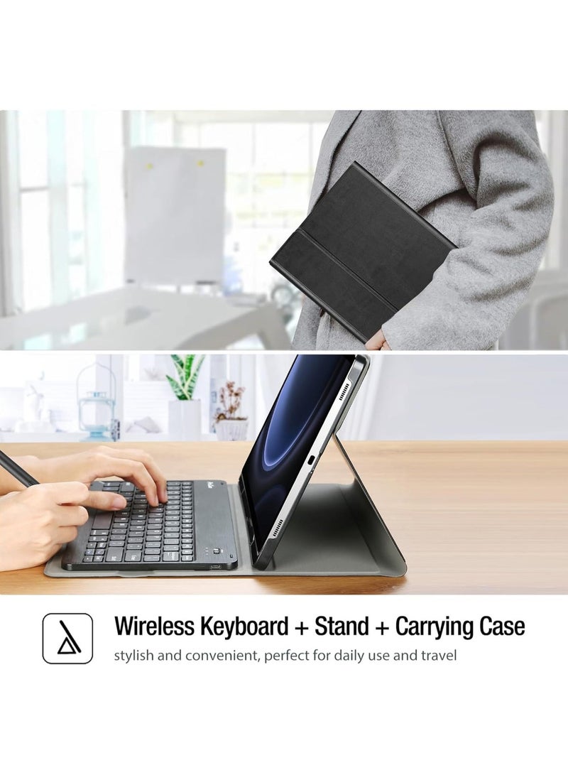 ELTRAZONE Keyboard Case for Galaxy Tab S9 FE Plus 12.4 2023, Protective Cover Case with Detachable Wireless Keyboard for Galaxy Tab S9 FE Plus (SM-X610 / SM-X616) 2023 –Black - Image 5