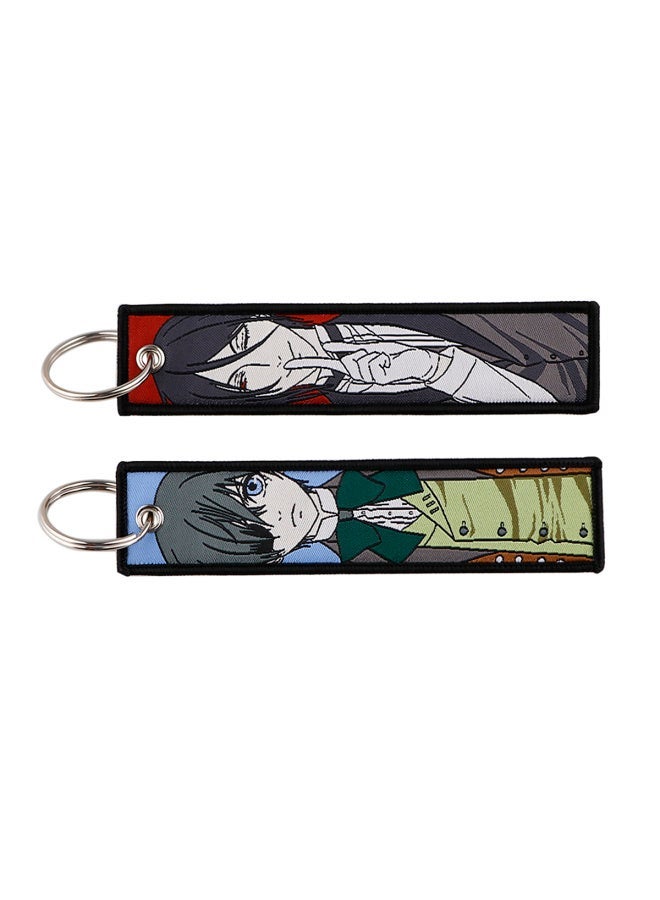 Generic Japanese Anime Series Key Tag Keychain Embroidery Fobs For Motorcycles Cars Bag Backpack Fashion Ring-Color:56  - Image 1