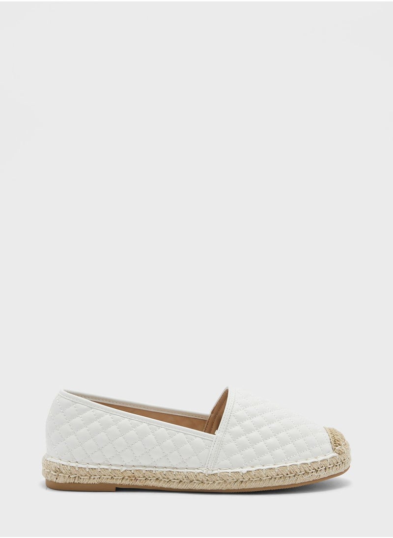 ELLA - Quilted Toe Cap Espadrille - Image 1