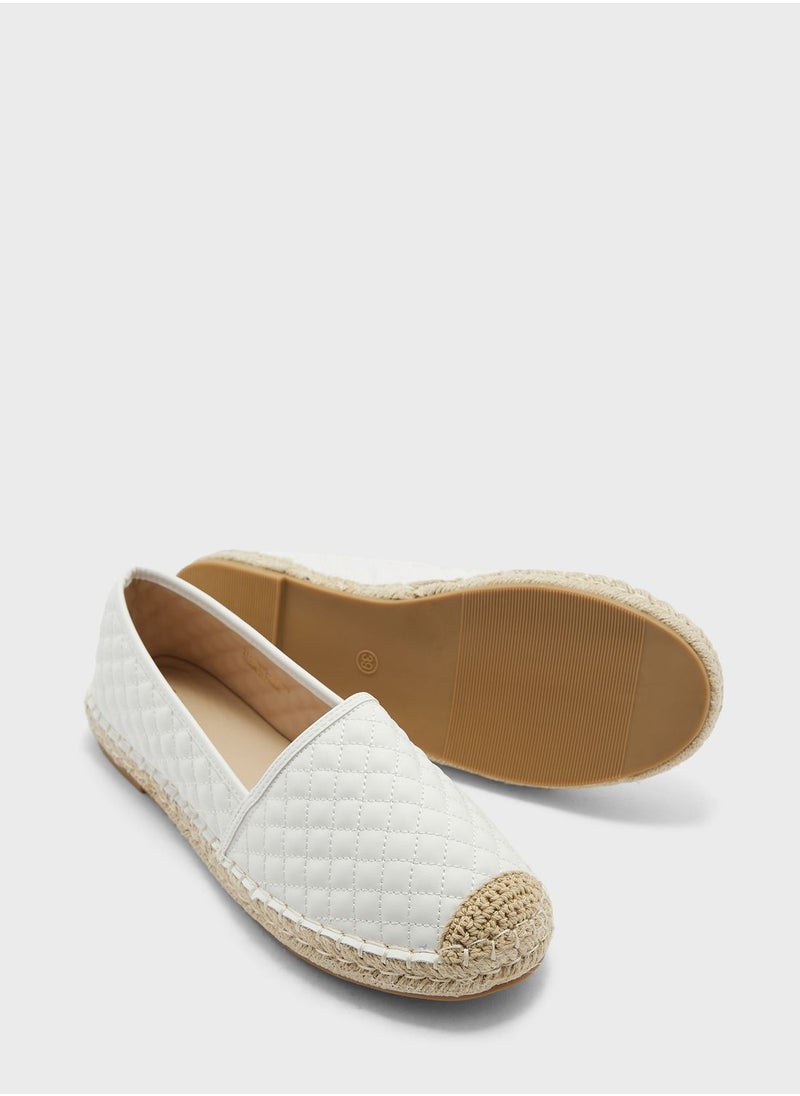 ELLA - Quilted Toe Cap Espadrille - Image 1