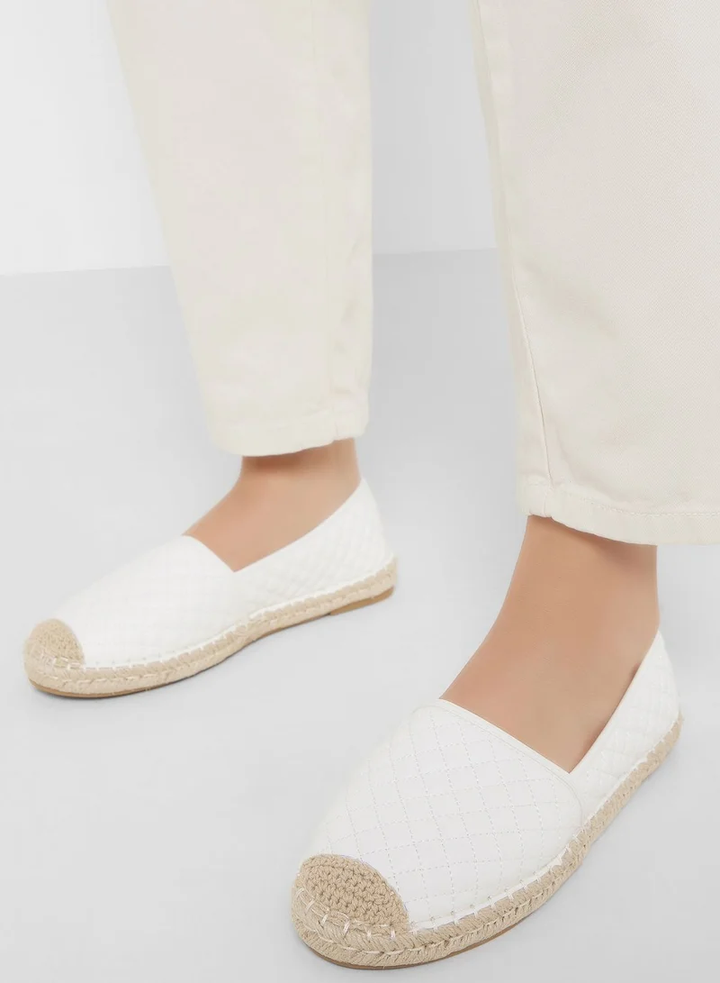 ELLA Quilted Toe Cap Espadrille