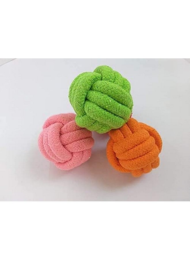 لعبة كرة حبل متينة للمضغ/تنظيف الأسنان/لعب مثالية للقطط/الجراء والكلاب - كبيرة (قد يختلف اللون) - Image 3