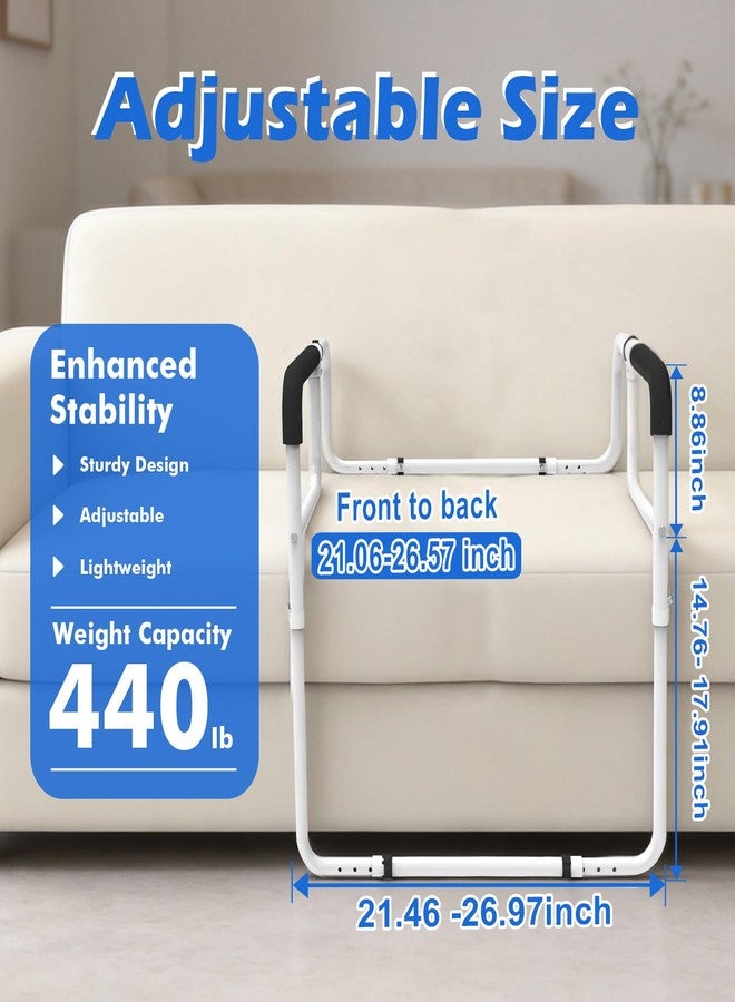 Support Way Supportway Adjustable Couch Stand Assist - 440 LBS Heavy Duty Mobility Stand, Sit to Stand Chair Assist for Elderly, Seniors, Disabled, Post-Op, Pregnant, Fits Sofa, Chair, White - Image 3