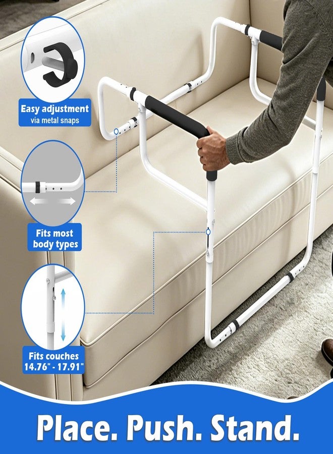 Support Way Supportway Adjustable Couch Stand Assist - 440 LBS Heavy Duty Mobility Stand, Sit to Stand Chair Assist for Elderly, Seniors, Disabled, Post-Op, Pregnant, Fits Sofa, Chair, White - Image 2
