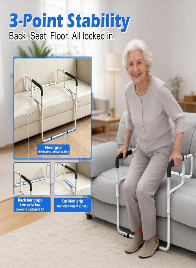Support Way Supportway Adjustable Couch Stand Assist - 440 LBS Heavy Duty Mobility Stand, Sit to Stand Chair Assist for Elderly, Seniors, Disabled, Post-Op, Pregnant, Fits Sofa, Chair, White - Image 4