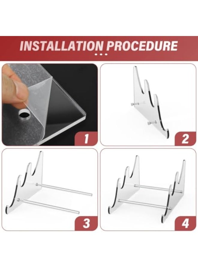 Keyboard Stand, Acrylic Panel Computer Keyboard Stand, Keyboard Tray Organizer, Transparent For Easy Storage, For Desk Storage, Home, School, With Silicone Non-Slip Housing - Image 3