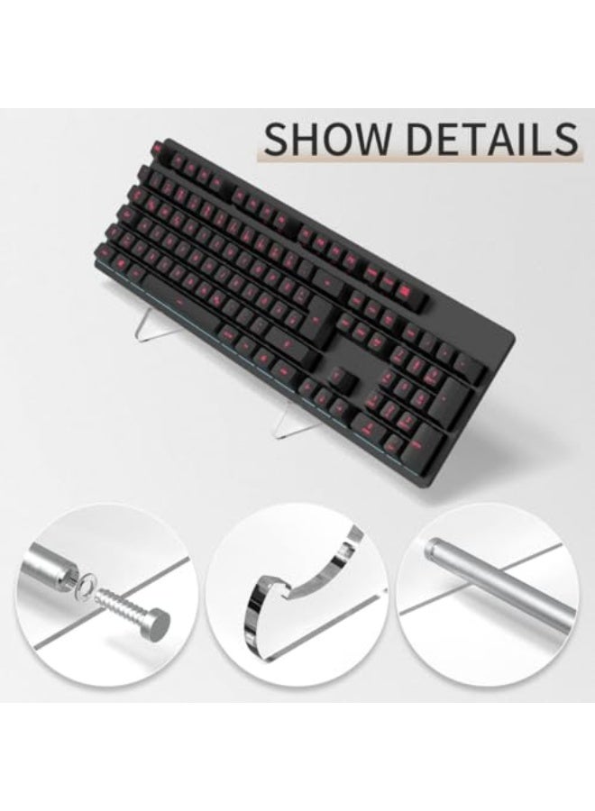 Keyboard Stand, Acrylic Panel Computer Keyboard Stand, Keyboard Tray Organizer, Transparent For Easy Storage, For Desk Storage, Home, School, With Silicone Non-Slip Housing - Image 4