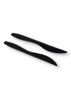 SKP Plastic VIP plastic knife, large size, black color (50 pieces)  - Image 1