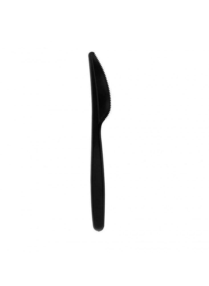 SKP Plastic Large Black Plastic Knives (50 Pieces)  - Image 2