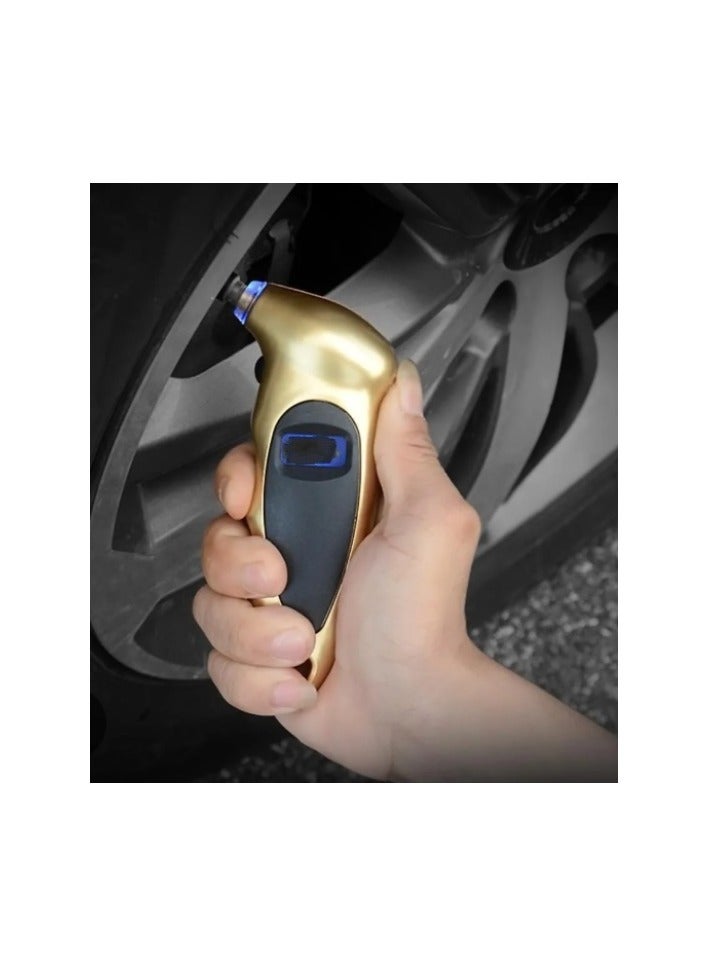 Digital Tyre Pressure Gauge Accurate 150 PSI 4 Ranges with Backlight LCD Display and Non-Slip Grip Tyre Pressure Checker for Cars, Bikes, Motorcycles - Image 2
