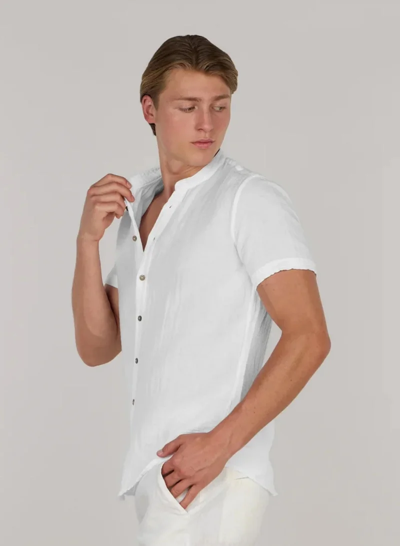 Just Nature  Short Sleeve Classic Cotton Shirt for Men | Best Price UAE
