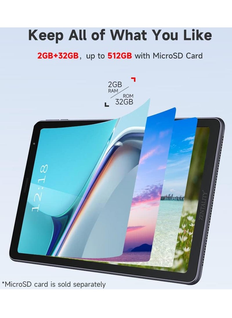 Zentality 4G LTE (Octa-Core) Android 11 Tablet with 8 Inches Display & 2GB RAM / 32GB Storage, Zentality C-704 - Blue  - Image 4