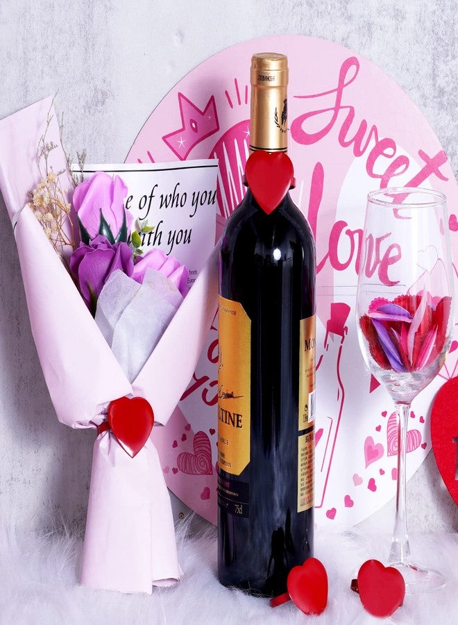 Yookat 12 Pieces Valentines Napkin Rings Red Hearts Napkin Ring Valentines Napkin Holder Valentines Napkin Rings for Valentines Wedding Table Decorations - Image 4