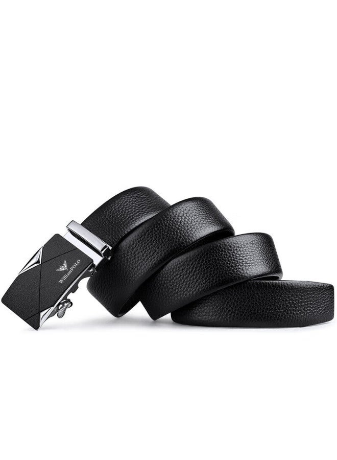 Williampolo Men's Leather Belt With Automatic Buckle, Casual Waistband, Top-grain Cowhide, Silver, Zodiac Year Gift - Image 5