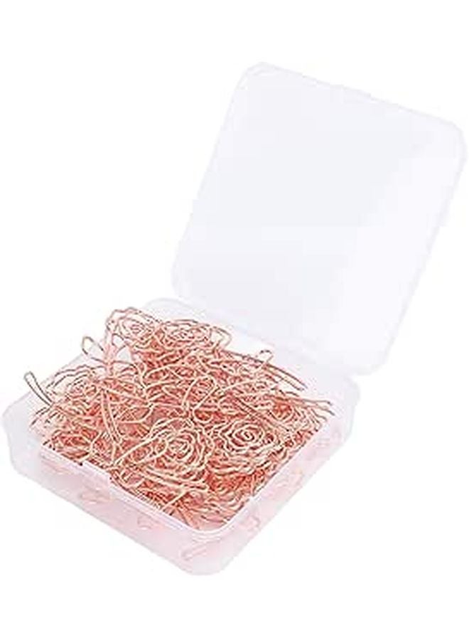 30PCS Stainless Steel Rose Shaped Bookmarks Planner Clips Multifunctional Paper Clips Document Organizer - Image 1