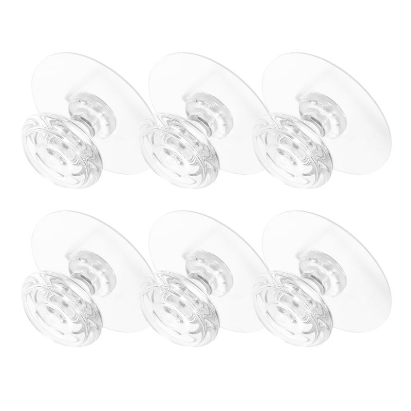 6pcs Transparent Adhesive Hooks: No Drill Heavy Duty Hooks Seamless Stick on Wall Hangers for Kitchen Bathroom Hanging Towel - Image 1