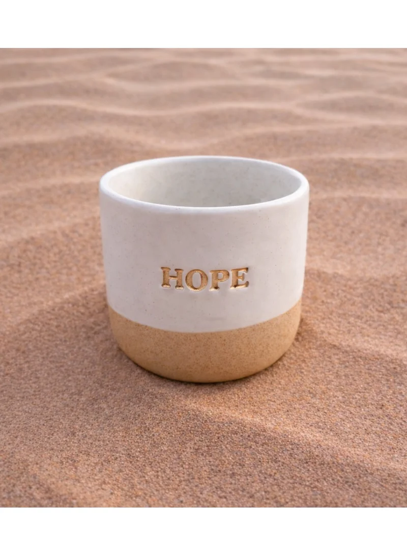 Tohfa Luxe Tohfa Luxe Handcrafted Ceramic Cup – Hope  Gold Engraved – 175 ml
