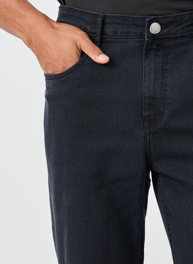 ستايلي جينز ستايلي بقصة مستقيمة وخصر متوسط - Image 3