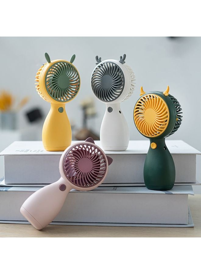 2pcs MLS6035 USB Mini Charging With Lanyard Small Fan, Style Random Delivery(Yellow) - Image 2