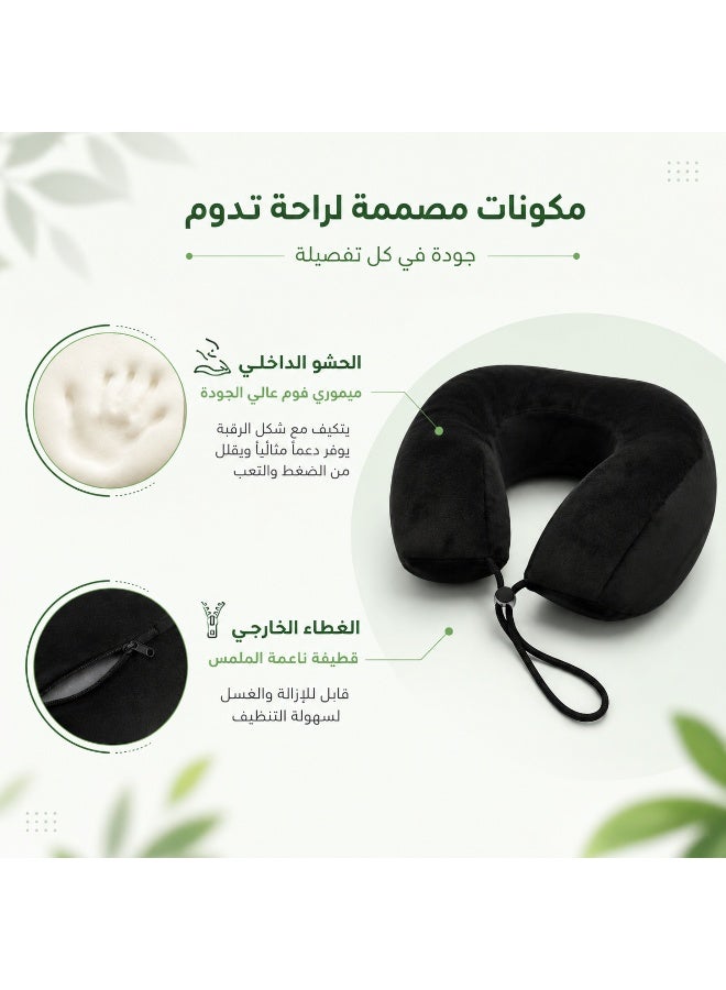 Premium Memory Foam Pillow, Comfortable Neck Pillow for Sleeping and Travel, Lightweight Ergonomic Design - Image 3