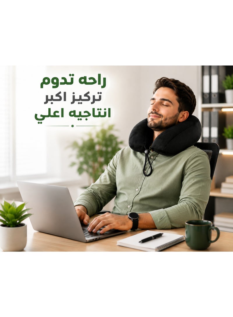 Premium Memory Foam Pillow, Comfortable Neck Pillow for Sleeping and Travel, Lightweight Ergonomic Design - Image 4