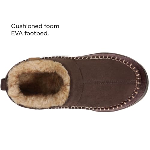 Zigzagger Men's Moccasin Slippers Memory Foam House Shoes, Ankle Toasty Indoor and Outdoor Warm Loafer Slippers(Coffee,Size 12) - Image 4