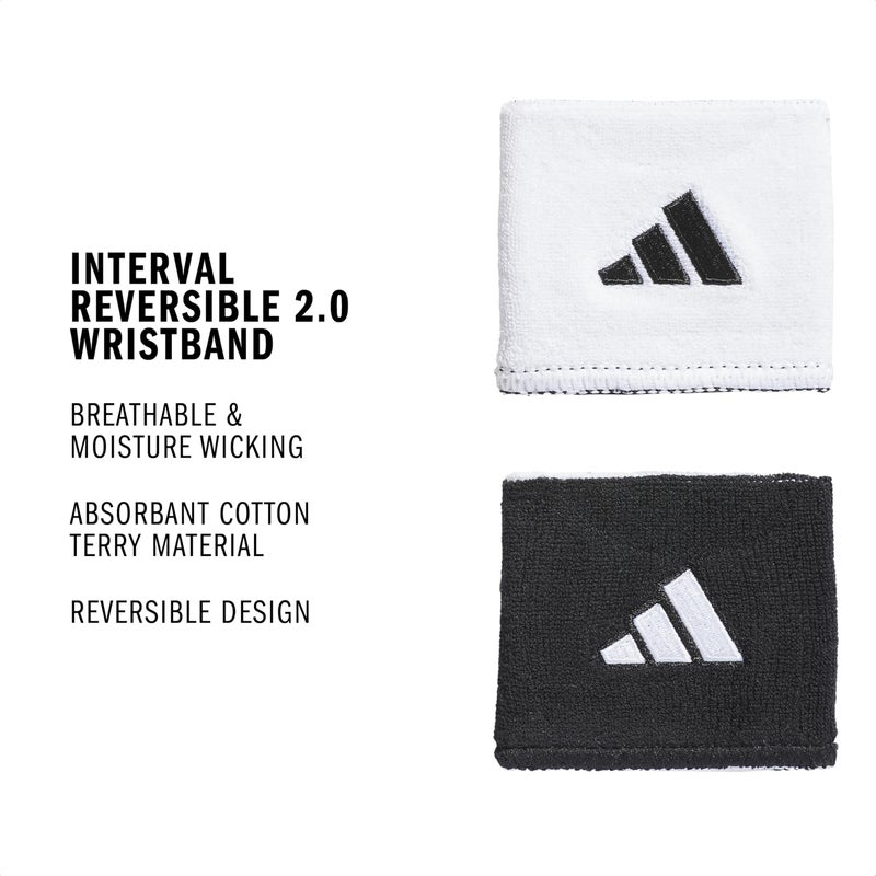 adidas Unisex Interval Reversible Wristband â€“ Athletic Sweatband - Image 2