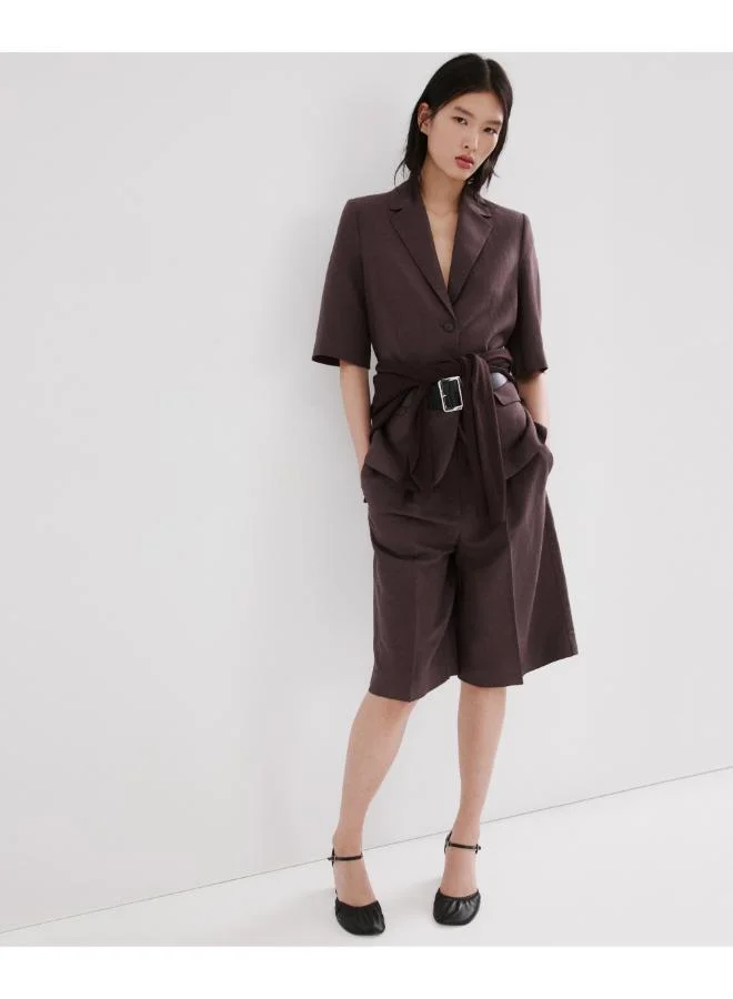 MANGO  Linen suit jacket with belt for Women | Best Price UAE