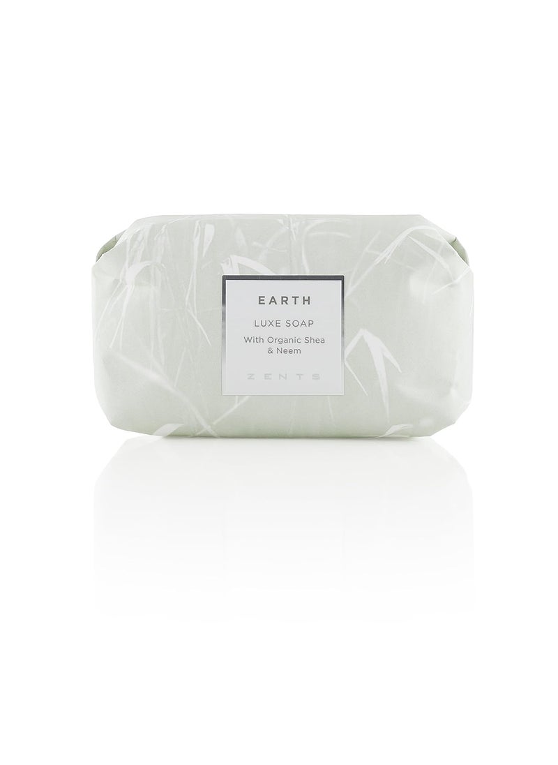 zents Zents TripleMilled Luxe Bar Soap Earth Fragrance  Moisturizing Soap with Organic Shea Butter  Gentle Hand  Body Wash  Nourishes  Softens Skin  57 oz 
