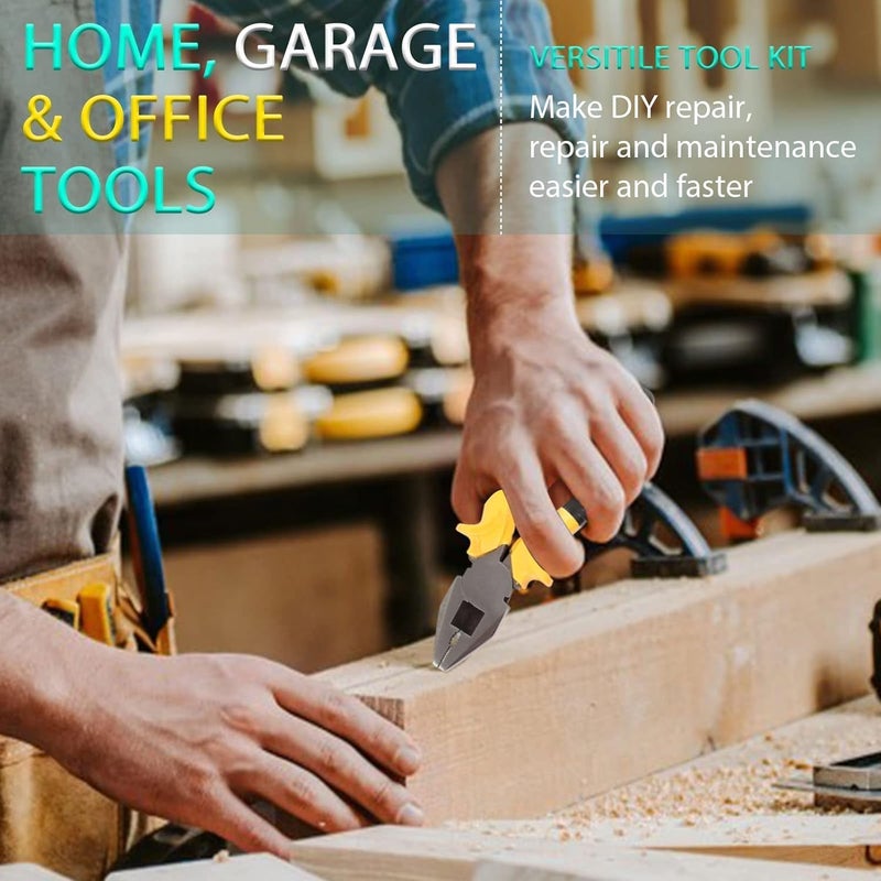 LUXURAA HOME LUXURAA HOME 12 in 1 Electrical Repair Home Hand Tool Kit Set With Screwdriver Hammer Measuring Tape Wrenches Cutter Pliers All Accessories Hardware Tool box Mechanical  - Image 4