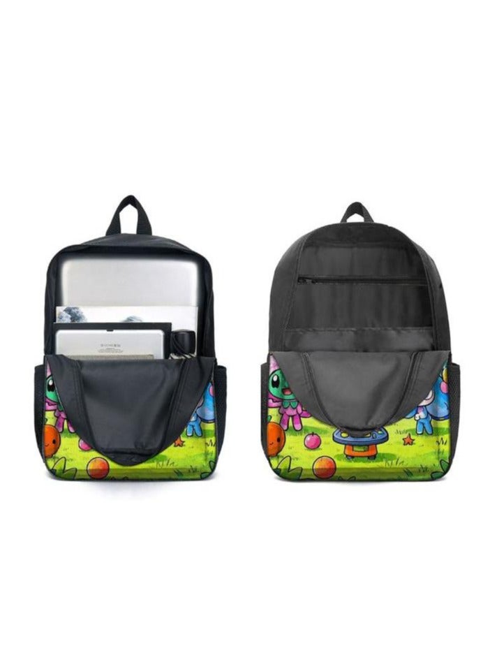 Cartoon three-piece schoolbag with front pocket - 406  - Image 4