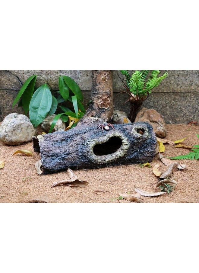 Generic - Reptile Hides Resin Hollow Tree Trunk Hideout - Reptile and Amphibians Caves. Premium Non-Toxic Decorative Resin for Terrariums. Ideal for Lizards,Snakes,Geckos,Frogs,Spiders,Scorpions... Large Size - Image 1
