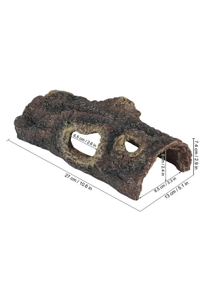 Generic - Reptile Hides Resin Hollow Tree Trunk Hideout - Reptile and Amphibians Caves. Premium Non-Toxic Decorative Resin for Terrariums. Ideal for Lizards,Snakes,Geckos,Frogs,Spiders,Scorpions... Large Size - Image 1