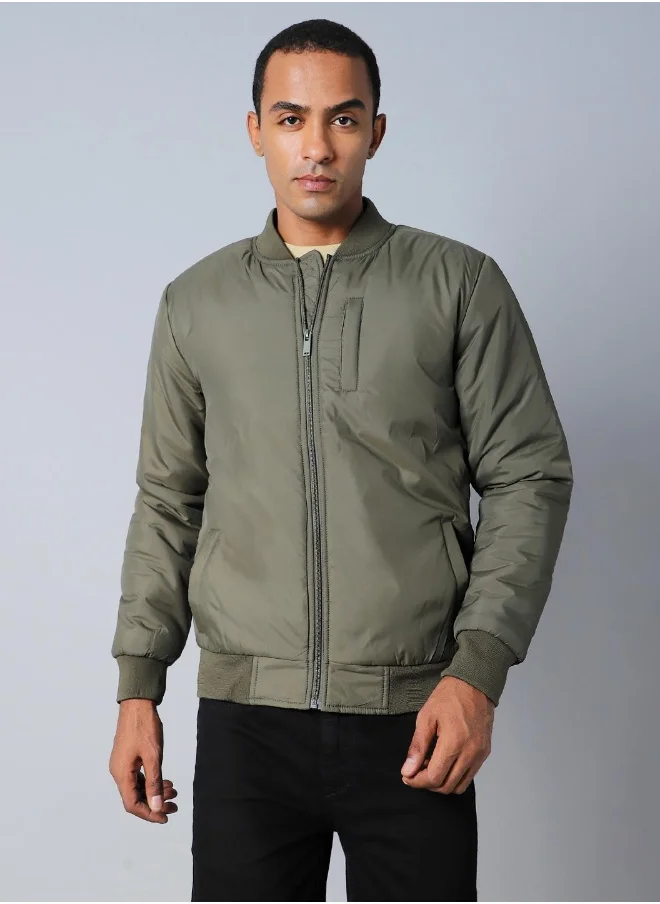 HIGH STAR Men Olive Jackets