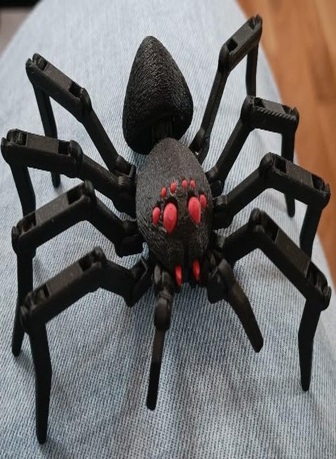 Beoals Realistic Spider Toy for Kids | Black Creepy-Crawly Insect Model with Moving Legs| Scary Halloween-Style Toy for Boys & Girls | Collectible Bug Figurine for Decoration & Play (Multicolor) - Image 2