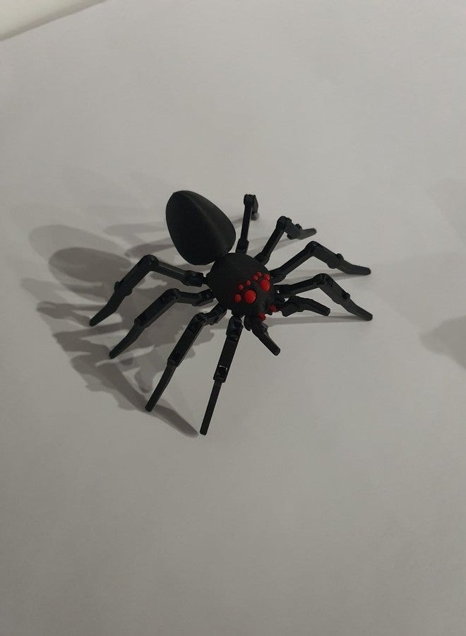 Beoals Realistic Spider Toy for Kids | Black Creepy-Crawly Insect Model with Moving Legs| Scary Halloween-Style Toy for Boys & Girls | Collectible Bug Figurine for Decoration & Play (Multicolor) - Image 1