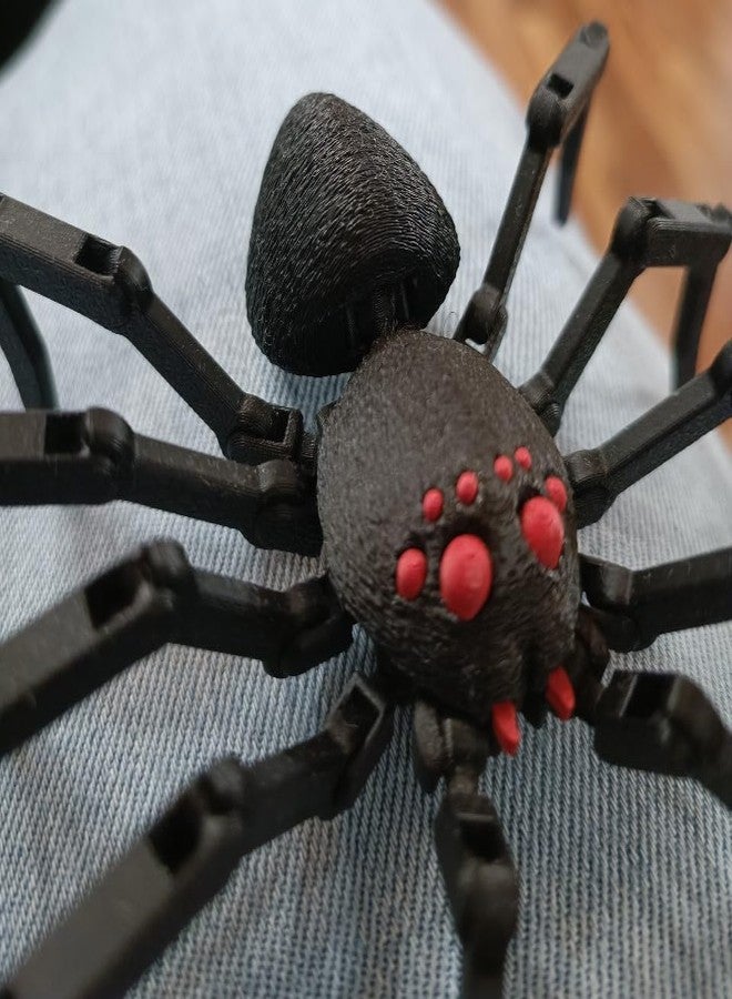 Beoals Realistic Spider Toy for Kids | Black Creepy-Crawly Insect Model with Moving Legs| Scary Halloween-Style Toy for Boys & Girls | Collectible Bug Figurine for Decoration & Play (Multicolor) - Image 3