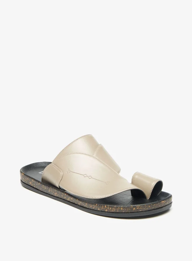ال بي ال من شو اكسبرس Men Solid Slip-On Arabic Sandals with Toe Loop