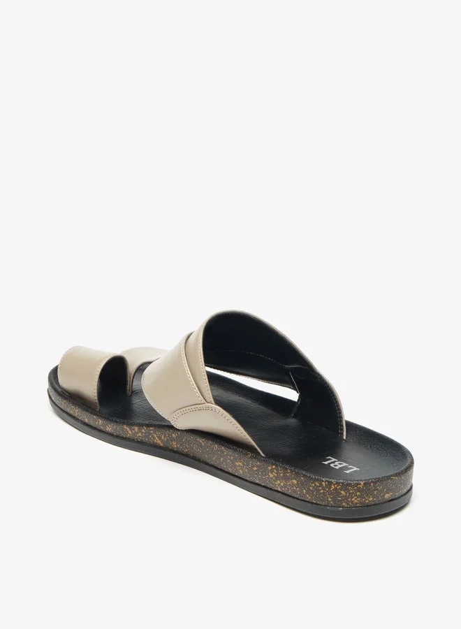 ال بي ال من شو اكسبرس Men Solid Slip-On Arabic Sandals with Toe Loop