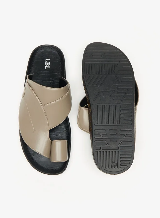 ال بي ال من شو اكسبرس Men Solid Slip-On Arabic Sandals with Toe Loop