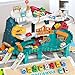 BLmukce Dinosaur Race Track Playset for Boys Kids 35 Dinosaur Climbing Hills Car Track Play Set with 10 Mini Racer Cars Birthday Gift for 3 4 5 6 7 8 Year Old Boys Girls - Image 4