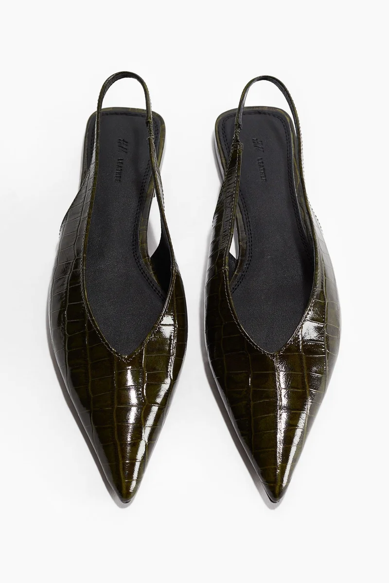 H&M Leather slingbacks
