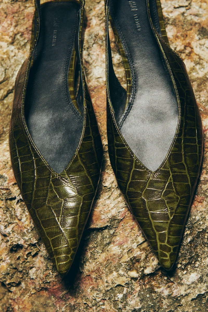 H&M Leather slingbacks