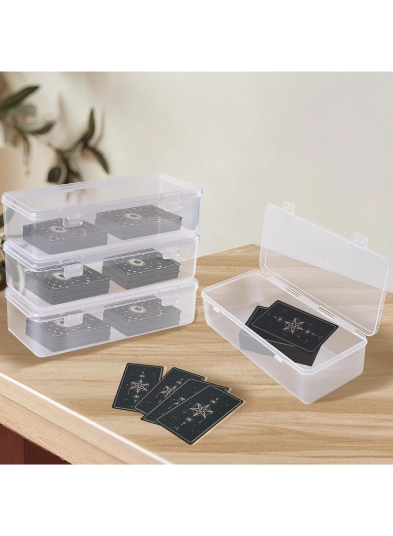 CHU DAI 4 Packs Clear Pencil Box，Small Plastic Box for Bead Storage，Long Hard Pencil Rectangular Plastic Boxes with Lid for Sewing Threads Crayon Washi Tape Brush Painting, 24×10.5×6.1cm  - Image 5