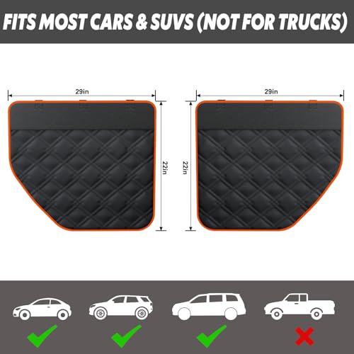 Surfcabin Door Protector From Dog Scratching– 20% Larger Designed for 𝐒𝐞𝐝𝐚𝐧𝐬, 𝐅𝐚𝐦𝐢𝐥𝐲 𝐂𝐚𝐫𝐬 𝐚𝐧𝐝 𝐒𝐦𝐚𝐥𝐥 𝐒𝐔𝐕𝐬, 2 Packs [Left + Right] Thickened Waterproof Dog Car Door Protector - Image 5