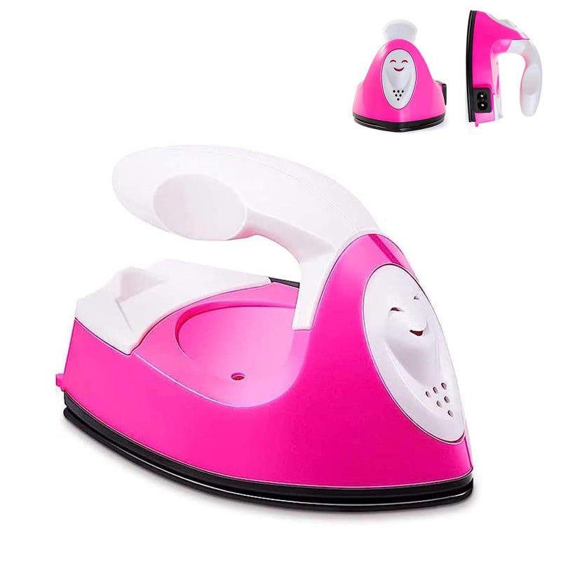 GoLashFun Mini Craft Iron,Rose Red Mini Heat Press Small Iron Portable Handy Travel Heat for Transfers,Clothes,Crafts,Patches,DIY - Image 4